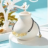 Natural Citrine(Dyed & Heated) Chips Braided Bead Bracelet BJEW-JB08019-11-2