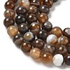 Natural Striped Agate/Banded Agate Bead Strands G-K166-13-8mm-02-3