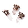 Natural Quartz Crystal Big Pointed Pendants G-I324-14R-1