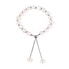 Adjustable Natural Pearl with Brass Chain Slider Bracelets for Women Girl BJEW-T022-16A-2