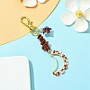 Moon Glass Seed Pendant Decorations HJEW-MZ00065-04-2