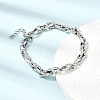 5.5MM 304 Stainless Steel Twisted Oval Link Chain Bracelets for Man and Women SA-CBAB767-17C-P-1