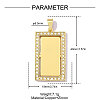 Brass Micro Pave Clear Cubic Zirconia Pendants CU-OY001-72G-2