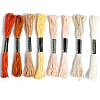 8Bunldes 8 Colors Hand-woven Embroidery Cotton Threads PW-WGA0E47-16-1