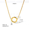 Vintage Stainless Steel Ring Pendant Necklaces for Women DG9010-1-2