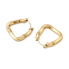 Ion Plating(IP) 304 Stainless Steel Trapezoid Hoop Earrings for Women EJEW-P202-05G-2