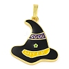 Halloween Theme Brass Enamel Pendants KK-S401-05G-B-1