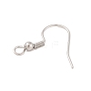 Tarnish Resistant Earrings Findings Original Color 304 Stainless Steel Earring Hooks X-STAS-H011-2