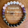 Bohemian Style Natural Mixed Gemstone Round Beaded Stretch Bracelets for Men NU8854-1-1