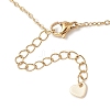 Natural Baroque Pearl Keshi Pearl Rectangle Pendant 304 Stainless Steel Cable Chain Necklaces NJEW-JN05891-5