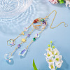 1Pc Wire Wrapped Alloy & Natural Mixed Stone Tree of Life Hanging Suncatchers HJEW-TA0001-46C-4