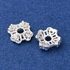 925 Sterling Silver Clear Cubic Zirconia Bead Caps STER-A047-07A-S-2
