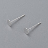 304 Stainless Steel Stud Earring Findings STAS-H436-24S-4mm-1