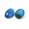 Dyed Oval Natural Blue Agate Cabochons G-K020-18x13mm-08-2