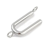 304 Stainless Steel Letter Connector Charms LS-STAS-M108-01P-21-2