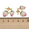 Strawberry 304 Stainless Steel Enamel Pendants STAS-L290-21D-G-3