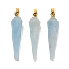 Natural Aquamarine Pointed Pendants G-D089-01G-08-1