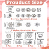 48Pcs 12 Colors 1-Hole Alloy Rhinestone Shank Buttons BUTT-GA0001-43P-2