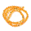 Electroplate Transparent Glass Beads Strands EGLA-K015-18K-2