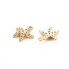 Brass Micro Pave Clear Cubic Zirconia Charms KK-S356-473-NF-2