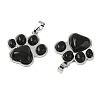 Natural Obsidian Pendants G-B194-02P-07-2