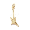 Rack Plating Brass Clear Cubic Zirconia Pendants KK-M229-44G-2