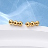 201 Stainless Steel Beaded Horizontal Bar Stud Earrings with 316 Stainless Steel Pin for Women X-STAS-K238-01G-4