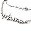 Non-Tarnish Mother's Day 304 Stainless Steel Ma Ma Multi-Strand Link Chains Bracelets for Women BJEW-Q335-01B-P-2