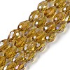 Transparent Electroplate Glass Beads Strands EGLA-N013-T4mm-B08-1