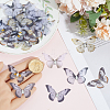 40Pcs 8 Colors Luminous Cloth & Resin Butterfly Ornament Accessories DIY-SP0006-24-3