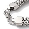 Non-Tarnish 201 Stainless Steel Wheat Chain Bracelets for Women Men BJEW-H612-07B-P-3