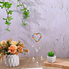 1Pc Colorful Glass Beaded Woven Net Suncatchers AJEW-CY0001-95A-4