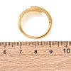 Brass Micro Pave Cubic Zirconia Cuff Open Rings for Women RJEW-F217-01G-3