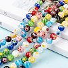 Round Handmade Millefiori Glass Beads Strands LK-R004-82-5