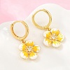 Brass Micro Pave Cubic Zirconia Hoop Dangle Earrings KK-CBA8324-10G-02-1