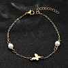 304 Stainless Steel Butterfly Link Bracelets BJEW-C098-01C-G-3