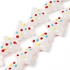 Handmade Bumpy Glass Beads Strands LAMP-F032-08I-2