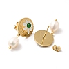 Daisy with Natural Pearl Dangle Stud Earrings STAS-H175-23G-2