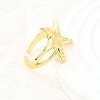 Brass Cuff Rings for Women RJEW-F184-08E-G-4