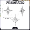 4Pcs Alloy Rhinestone Lapel Pins for Backpack Clothes JEWB-HY0001-64B-2