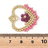 Natural Ruby Faceted Round Beaded Copper Wire Wrapped Pendants PALLOY-MZ01400-01-3
