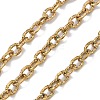 304 Stainless Steel Textured Cable Chains CHS-K023-13G-1