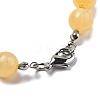 10mm Round Natural Yellow Jade Beaded Necklaces NJEW-F327-02B-04-3