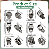 30Pcs 6 Styles Tibetan Style Alloy European Beads MPDL-PH0001-18AS-2
