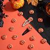50Pcs Pumpkin Opaque Resin Cabochons RESI-SC0003-34-4