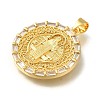 Rack Plating Brass with Cubic Zirconia Pendants KK-Z086-33G-13-2