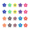 300Pcs 10 Colors Handmade Flower Printed Polymer Clay Beads CLAY-LS0001-08-2
