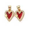 Brass Micro Pave Cubic Zirconia Pendants KK-D390-25G-01-1