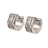 304 Stainless Steel Cubic Zirconia Hoop Earrings for Women SA-CBAF36C-02A-P-2