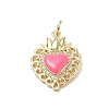 Eco-Friendly Rack Plating Brass Micro Pave Cubic Zirconia Pendants KK-F845-33G-04-1